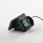3-in-1-Ladestation, kabellos und magnetisch, mit USB-C und 15 W farbe schwarz dritte Ansicht