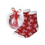 Weiche Weihnachtssocken aus Polyester in transparenter Dekokugel