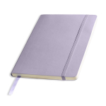 A5-Softcover-Notizbuch aus Kunstleder mit Gummiband, liniert farbe violett