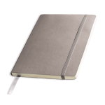 A5-Softcover-Notizbuch aus Kunstleder mit Gummiband, liniert farbe hellgrau