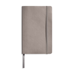 A5-Softcover-Notizbuch aus Kunstleder mit Gummiband, liniert farbe hellgrau