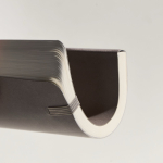 A5-Softcover-Notizbuch aus Kunstleder mit Gummiband, liniert farbe hellgrau