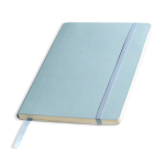 A5-Softcover-Notizbuch aus Kunstleder mit Gummiband, liniert farbe hellblau