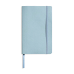 A5-Softcover-Notizbuch aus Kunstleder mit Gummiband, liniert farbe hellblau