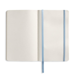 A5-Softcover-Notizbuch aus Kunstleder mit Gummiband, liniert farbe hellblau