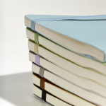 A5-Softcover-Notizbuch aus Kunstleder mit Gummiband, liniert farbe hellblau