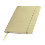 A5-Softcover-Notizbuch aus Kunstleder mit Gummiband, liniert farbe hellgelb