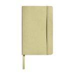 A5-Softcover-Notizbuch aus Kunstleder mit Gummiband, liniert farbe hellgelb