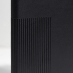 A5-Softcover-Notizbuch aus Kunstleder und Stift, liniert farbe schwarz