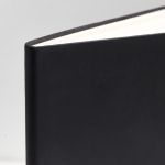 A5-Softcover-Notizbuch aus Kunstleder und Stift, liniert farbe schwarz