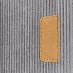 A5-Notizbuch aus Cord mit Vordertasche und Stiftschlaufe, unliniert farbe hellgrau