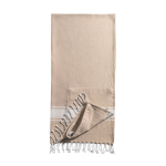 2-in-1-Strandtuch mit Rucksackfunktion aus Baumwolle, 90 x 180 cm farbe beige