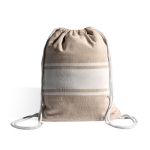 2-in-1-Strandtuch mit Rucksackfunktion aus Baumwolle, 90 x 180 cm farbe beige