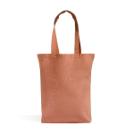 Tragetasche aus recycelter Baumwolle und recyceltem Kunststoff farbe rotbraun