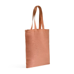 Tragetasche aus recycelter Baumwolle und recyceltem Kunststoff farbe rotbraun