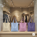 Tragetasche aus recycelter Baumwolle und recyceltem Kunststoff farbe hellgelb