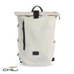 Reflektierender Rucksack aus recyceltem Kunststoff mit Rollverschluss 15,6''