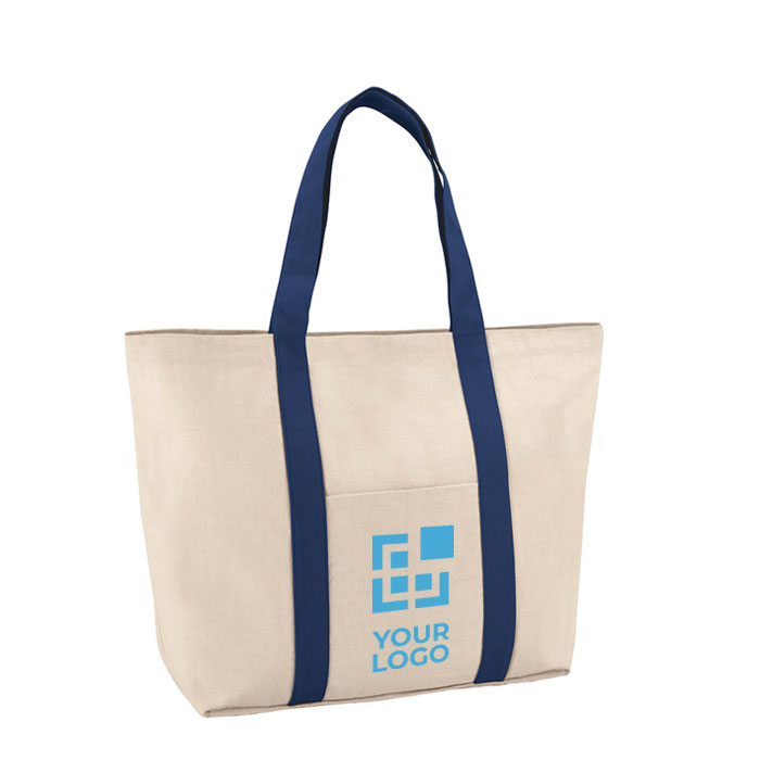 Strandtasche aus Baumwolle mit Magnetverschluss, 280 g/m2