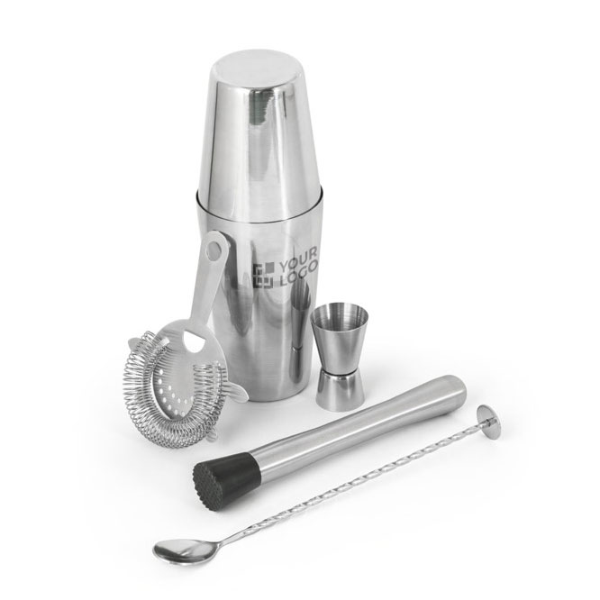 Cocktail-Set mit Shaker, Messbecher und Sieb für Bars und Gastronomie