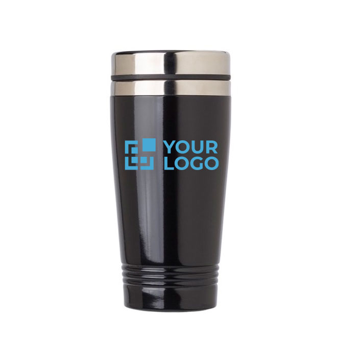 Doppelwandiger Thermosbecher mit Trinkschiebeöffnung, 450ml
