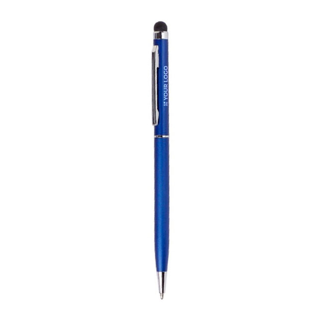 Touchpen aus Aluminium farbig lackiert mit blauer Tinte für Kunden