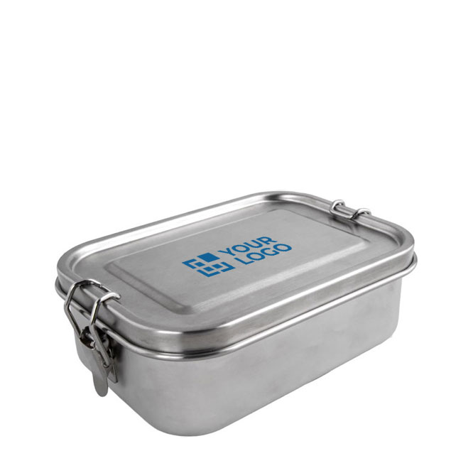 Auslaufsichere Lunchbox aus Edelstahl mit Verschlussschallen, 700ml