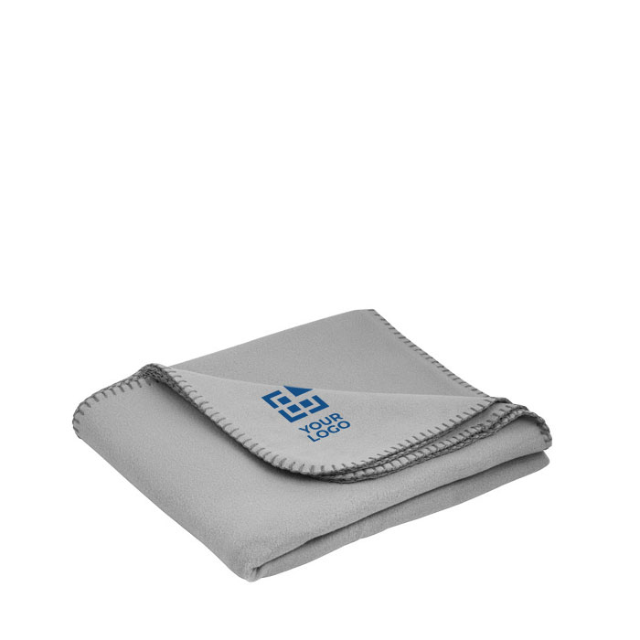 Bedruckte Fleecedecke aus RPET für Marketingevents im Winter, 180 g/m2