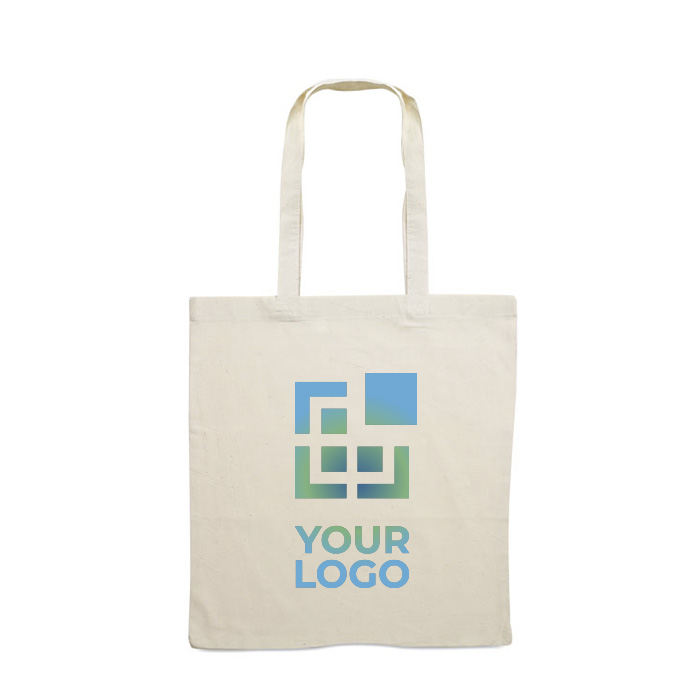 Bio Baumwolltasche mit langen Henkeln aus EU Produktion, 180 g/m²
