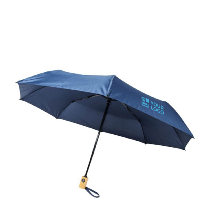 Faltbarer automatischer Regenschirm aus RPET zum Verschenken, Ø 97