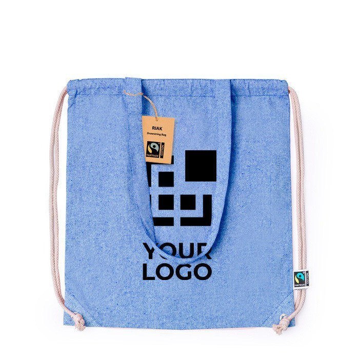 2-in-1-Tasche und Turnbeutel aus Fairtrade-Baumwolle mit Kordelzug
