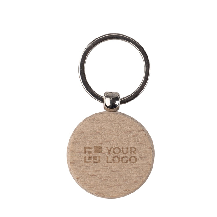 Runder Holzschlüsselanhänger bedrucken, Ø40 mm