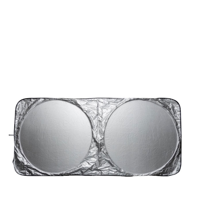 Elegante Sonnenblende aus Polyester als Werbegeschenk für Autofahrer