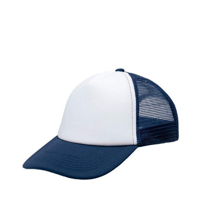 Cap mit weißen Frontpanel und 4 Panele aus Mesh bedrucken