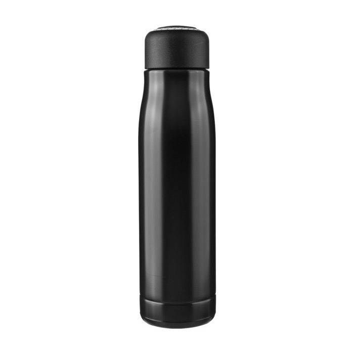 Auslaufsichere Edelstahlflasche mit Kordelgriff, 500 ml