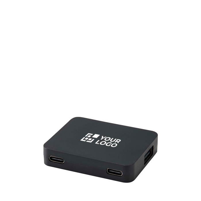 USB-Hub mit 4 Anschlüssen – USB-A- und USB-C-Ausgänge
