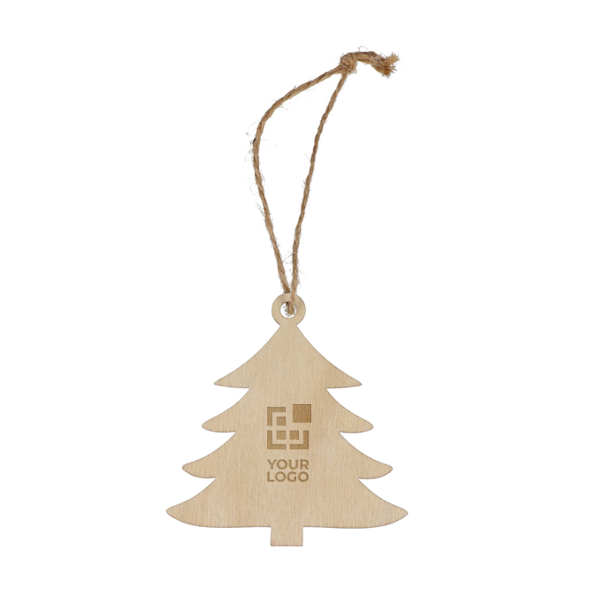 Bedruckbarer Holzanhänger für Weihnachtsbaum in Baumform