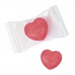 Herzförmige Hartbonbons mit Kirschgeschmack farbe transparent