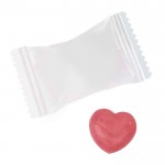 Herzförmige Hartbonbons mit Kirschgeschmack farbe weiß