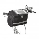Kühltasche für das Fahrrad aus Polyester mit Handytasche farbe schwarz fünfte Ansicht