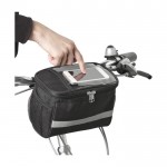 Kühltasche für das Fahrrad aus Polyester mit Handytasche farbe schwarz sechste Ansicht