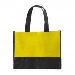 Zweifarbige Non-Woven-Tasche in vielen Farben, 80 g/m2 farbe gelb erste Ansicht