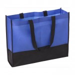 Zweifarbige Non-Woven-Tasche in vielen Farben, 80 g/m2 farbe blau dritte Ansicht