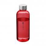 Einfache Flasche aus Tritan mit Logo Farbe rot Ansicht mit Tampondruck