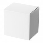 Keramiktasse in einer Box Farbe weiß Ansicht mit Box