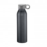 Trinkflasche mit Schraubverschluss als Werbeartikel Farbe schwarz zweite Vorderansicht