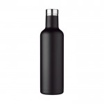 Elegante Termoflaschen bedrucken Farbe schwarz zweite Vorderansicht