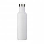 Elegante Termoflaschen bedrucken Farbe weiß zweite Vorderansicht