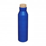 Flasche als Werbeartikel mit originellem Deckel Farbe blau dritte Ansicht