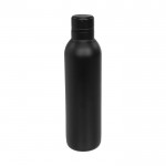 Einfarbige Thermoflasche bedrucken Farbe schwarz dritte Ansicht