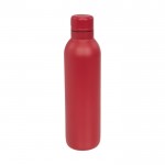Einfarbige Thermoflasche bedrucken Farbe rot dritte Ansicht